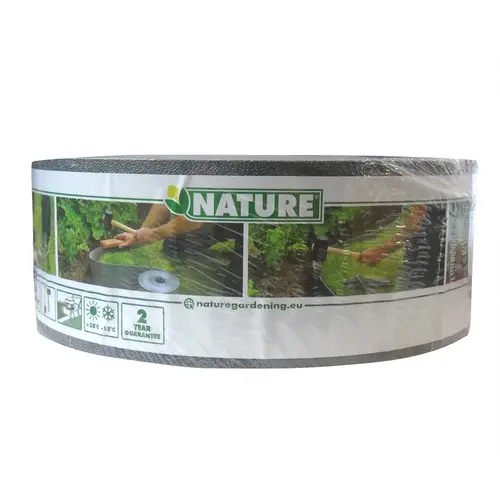 Choix utile:Bordure de jardin synthétique coloris gris Nature Outside Living - 10 m x H 7,5 cm