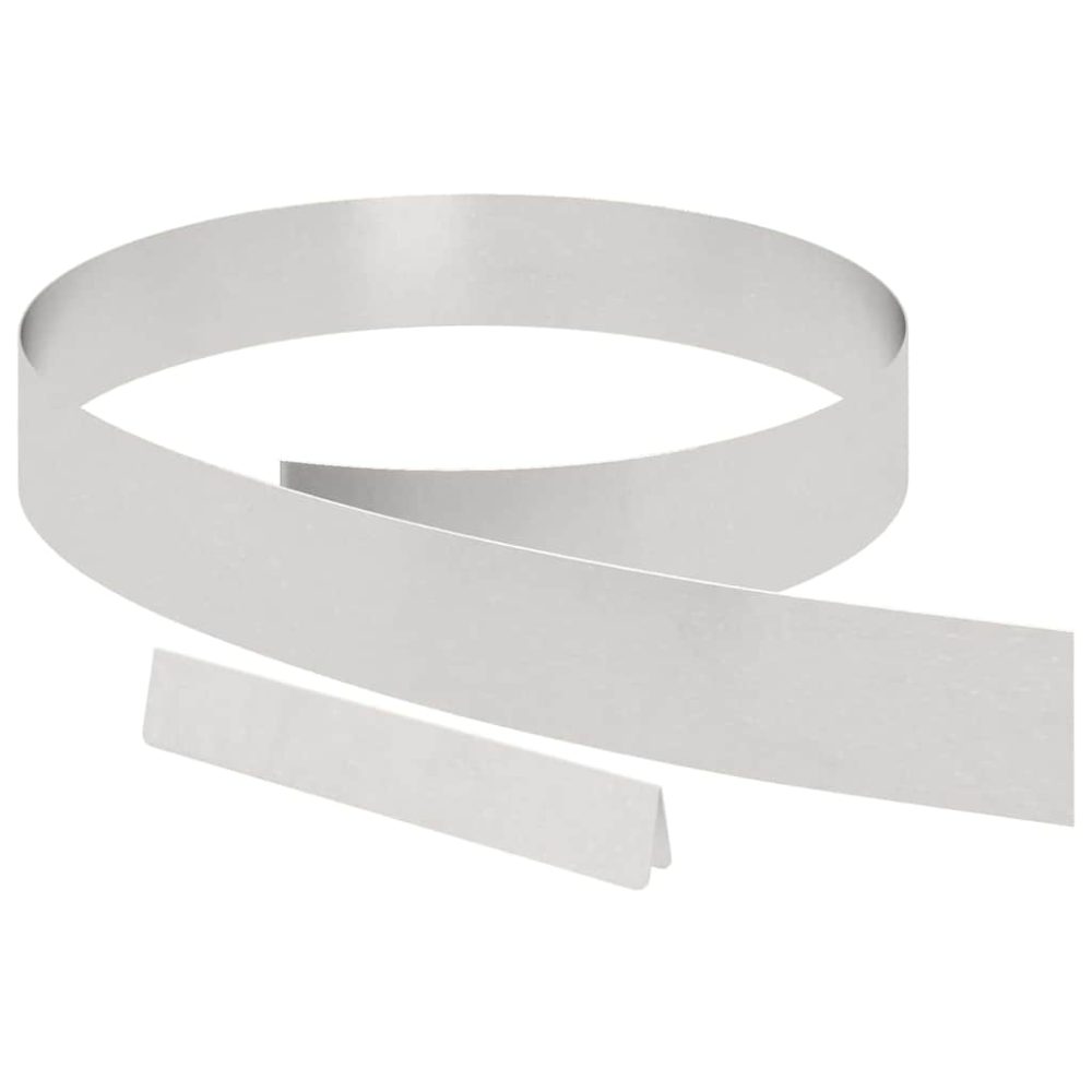 vidaXL Bordure de Pelouse 4 pc 450 x 10 cm Acier inoxydable Argent