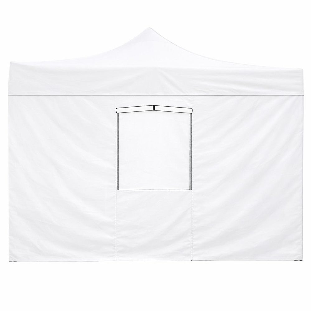 Drap Latéral Imperméable Blanc 2 × 2M Avec Fenêtre De Remplacement Pour Tonnelle Pliable